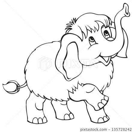 Vetstor cartoon. Little baby mammoth Vetstor cartoon. Little baby mammoth 135728242