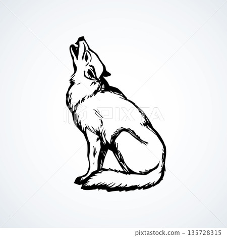 Wolf. Vector drawing 135728315