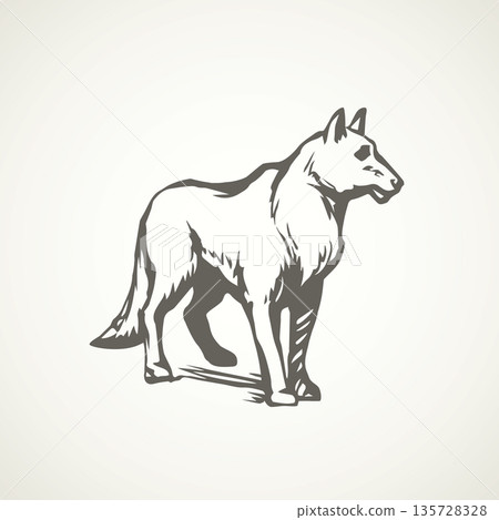 Wolf. Vector drawing Wolf. Vector drawing 135728328