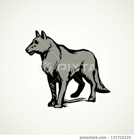 Wolf. Vector drawing Wolf. Vector drawing 135728329