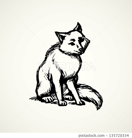 Wolf. Vector drawing Wolf. Vector drawing 135728334