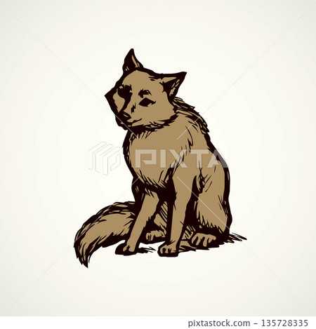 Wolf. Vector drawing Wolf. Vector drawing 135728335