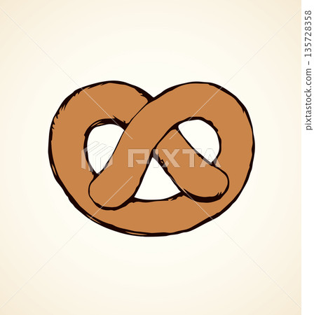 Pretzel. Vector drawing Pretzel. Vector drawing 135728358