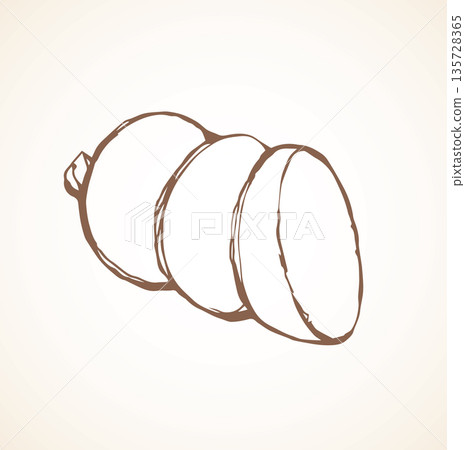 Sausage. Vector drawing 135728365