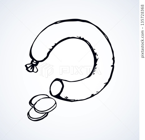 Sausage. Vector drawing 135728368