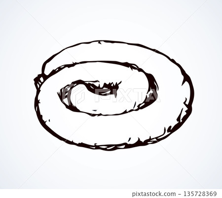 Sausage. Vector drawing 135728369