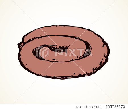 Sausage. Vector drawing 135728370