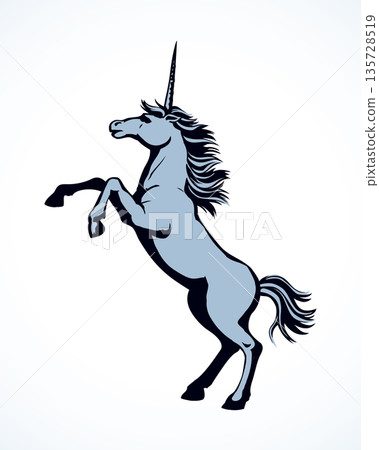 Unicorn. Vector drawing 135728519