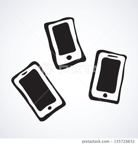 Mobile phone. Vector symbol Mobile phone. Vector symbol 135728632