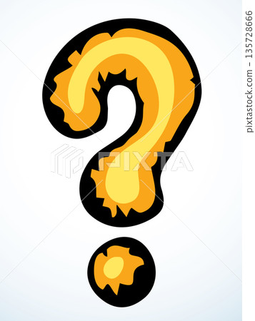 Question mark. Vector drawing icon Question mark. Vector drawing icon 135728666