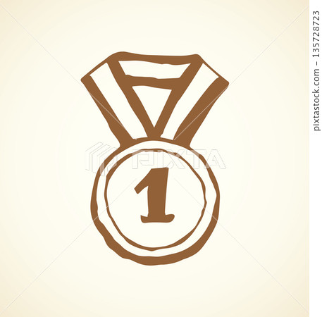 Medal. Vector drawing Medal. Vector drawing 135728723
