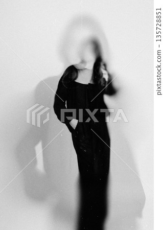 Womans abstract portrait double exposing ethereal concept Womans abstract portrait double exposing ethereal concept 135728851