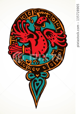 Celtic ornament. Bird. Vector drawing Celtic ornament. Bird. Vector drawing 135728905