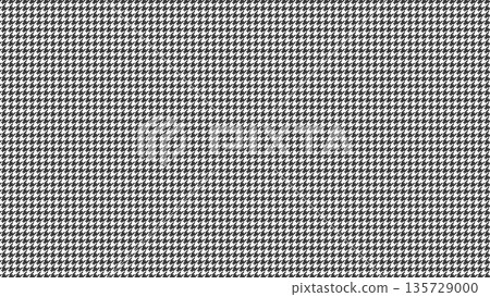 Simple black and white houndstooth texture - retro pattern transparent background illustration material - 16:9 135729000