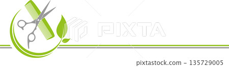 Scissors, comb, hairdresser, background, lifestyle design 135729005