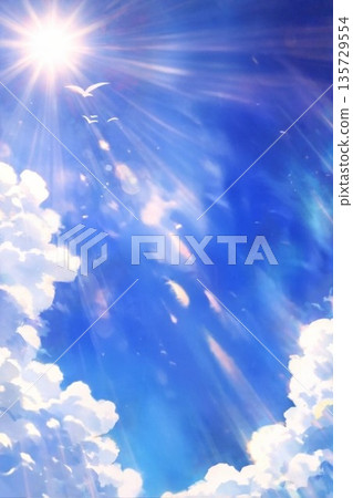 藍天、白雲、陽光燦爛 135729554