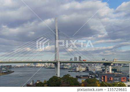 osaka city in japan at autumn time osaka city in japan at autumn time 135729681