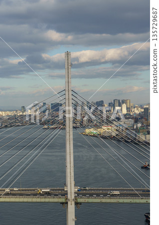 osaka city in japan at autumn time 135729687
