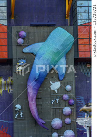 osaka city in japan at autumn time 135729721