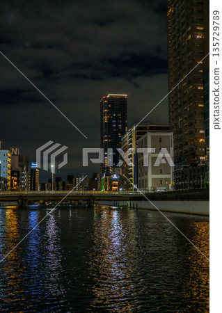 osaka city in japan at autumn time osaka city in japan at autumn time 135729789