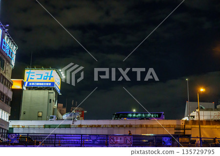 osaka city in japan at autumn time osaka city in japan at autumn time 135729795