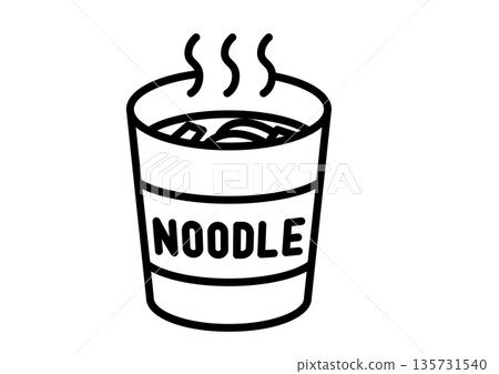 蒸煮泡麵圖標 蒸煮泡麵圖標 135731540