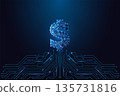 Digital Dollar Sign over circuit board. Finance Tech, Fintech Innovation, Money Symbol Vector Art 135731816