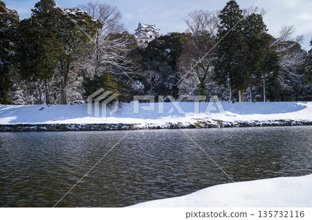 彥根城堡的雪 135732116