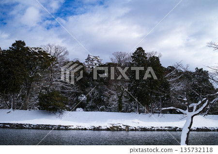 彥根城堡的雪 135732118