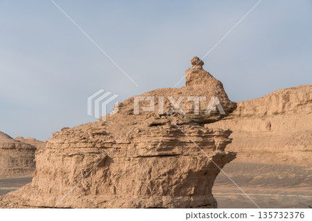 Dunhuang Yardang National Geological Park Column Yardang 135732376