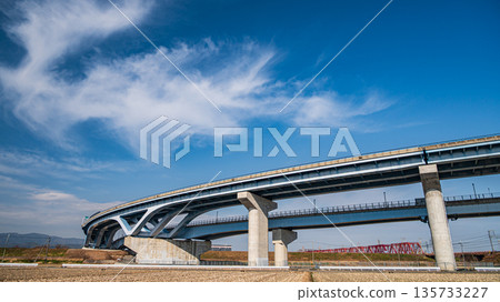 Keiji Bypass passing through the rural areas of Yawata City, Kyoto Prefecture 135733227