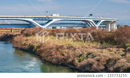 京都府八幡市橫跨宇治川的京路繞道 135733255
