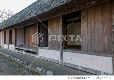 Sliding door design at the back of a samurai residence [Aso, Namegata City, Ibaraki Prefecture] 135733526
