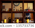 Bar bottle shelf and lighting Interior photo 135733736