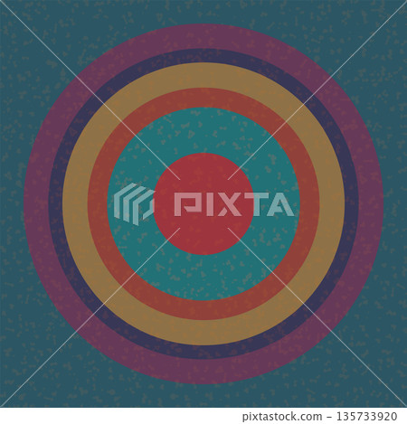 Abstract colorful geometric transparent with riso print effect vector illustration on dark blue background. 135733920