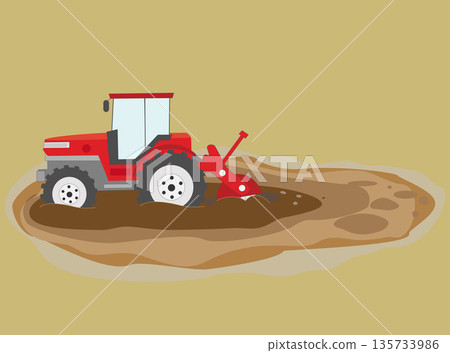 Illustration material of farm work. 135733986