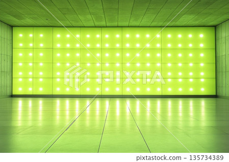 empty room with parquet floor 135734389
