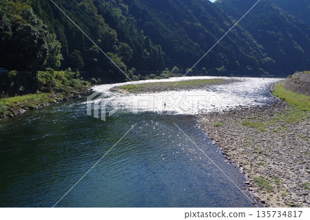 A view of the Ota River flowing through Asakita Ward A view of the Ota River flowing through Asakita Ward 135734817