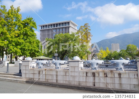 View of Kure City Hall from Yayoi Bridge 135734831