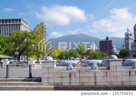 The view from Yayoi Bridge in Kure City 135734833