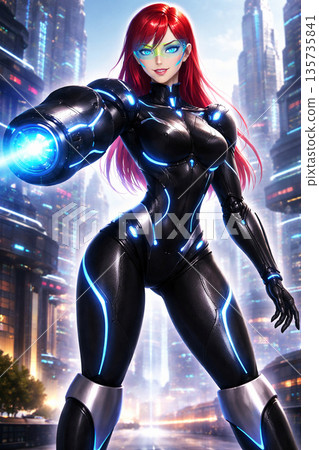 futuristic android 135735841