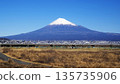 Fuji from the riverbed of Fuji River 135735906