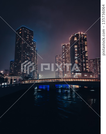 River, bridge and apartment building River, bridge and apartment building 135736064
