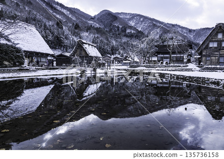 Shirakawa-go with snow Shirakawa-go with snow 135736158