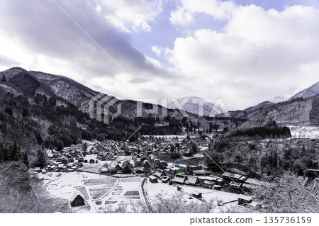 Shirakawa-go with snow Shirakawa-go with snow 135736159