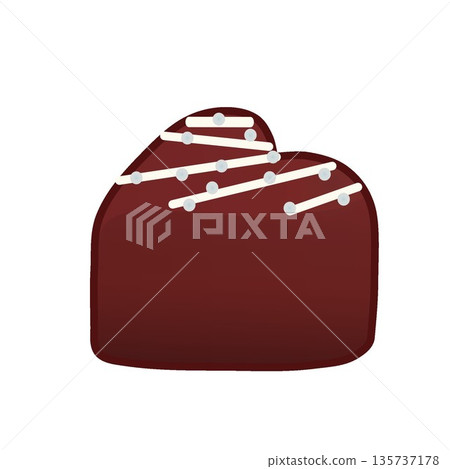 Heart-shaped chocolate illustration 135737178