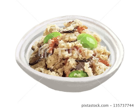 卯之花（大豆果肉）配毛豆 135737744