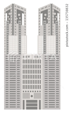 Front view of Tokyo Metropolitan Government Building Front view of Tokyo Metropolitan Government Building 135738632