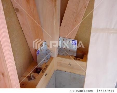 Bracing metal fittings construction 135738645