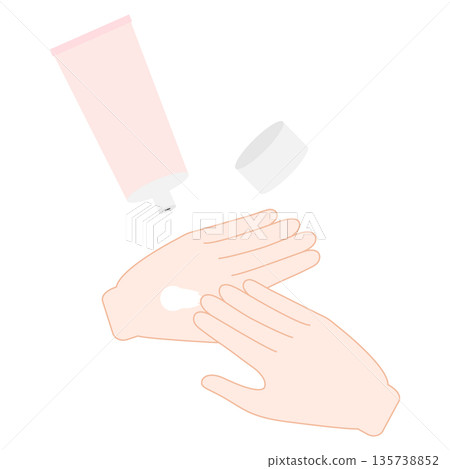圖:如何在手上塗抹護手霜 圖:如何在手上塗抹護手霜 135738852